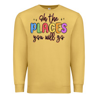 Antique Gold oh the places you will go Premium Sweatshirt - MaliasSmallBusiness