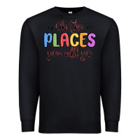 Black oh the places you will go Premium Sweatshirt - MaliasSmallBusiness