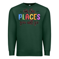 Sports Green oh the places you will go Premium Sweatshirt - MaliasSmallBusiness