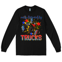 Black easily distracted by trucks Long Sleeve Tee - AdoDesignShop