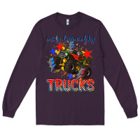 Plum easily distracted by trucks Long Sleeve Tee - AdoDesignShop