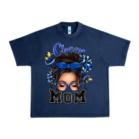 Navy cheer mom messy bun Urban Heavy Tee - texasbilliewilder