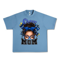 Pebble Blue cheer mom messy bun Urban Heavy Tee - texasbilliewilder