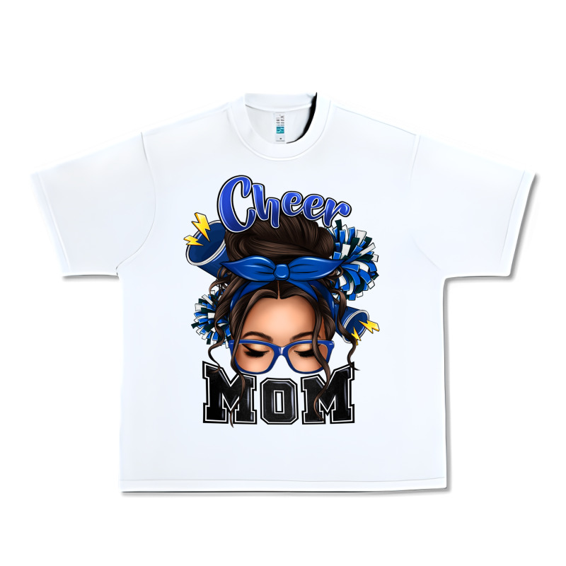 Cheer Mom Messy Bun Urban Heavy Tee by texasbilliewilder | Teevron