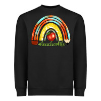 Black teacher life with rainbow Heavyweight Sweatshirt - texasbilliewilder