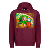 Burgundy Coffee Cups St Patricks Day Tumbler Premium Hoodie - BundleAndBundleShop