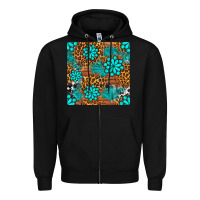 Black leopard gemstone seamless pattern Zipper Hoodie - BundleAndBundleShop