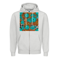 Dove Grey leopard gemstone seamless pattern Zipper Hoodie - BundleAndBundleShop