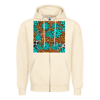Sandshell leopard gemstone seamless pattern Zipper Hoodie - BundleAndBundleShop
