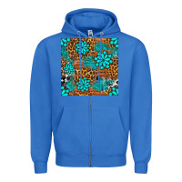 True Royal leopard gemstone seamless pattern Zipper Hoodie - BundleAndBundleShop