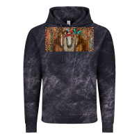 Cloud Black Horses with serape and leopard Vintage Hoodie - RanaPortraitStore