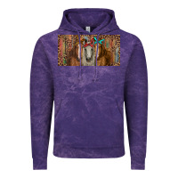 Cloud Purple Horses with serape and leopard Vintage Hoodie - RanaPortraitStore