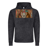 Vintage Black Horses with serape and leopard Vintage Hoodie - RanaPortraitStore