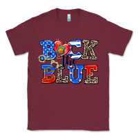 Burgundy back the blue Classic Tee - AdoDesignShop