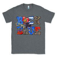 Charcoal Heather back the blue Classic Tee - AdoDesignShop