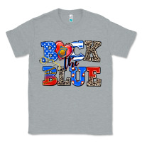 Heather Grey back the blue Classic Tee - AdoDesignShop