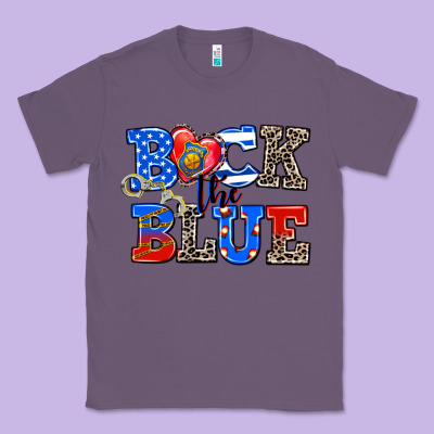 Back The Blue Classic Tee Designed By Adodesignshop