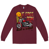 Burgundy if freedom had a sound Long Sleeve Tee - JahusDesignShop