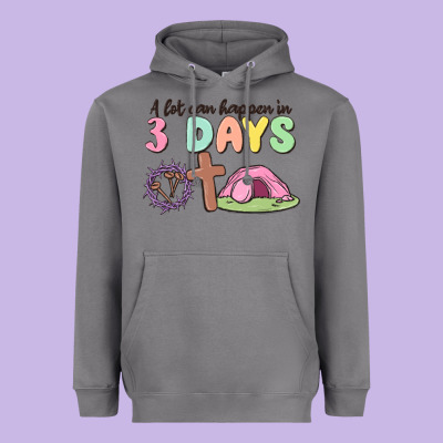 A Lot Can Happen In 3 Days Heavyweight Hoodie Designed By Maliassmallbusiness