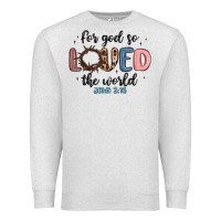 Oatmeal Heather for god so loved the world Premium Sweatshirt - MaliasSmallBusiness