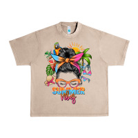 French Oak summer vibes messy bun Urban Heavy Tee - Zillion Design Studio