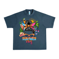 Midnight Navy summer vibes messy bun Urban Heavy Tee - Zillion Design Studio