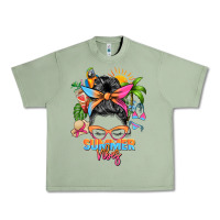 Oil Green summer vibes messy bun Urban Heavy Tee - Zillion Design Studio