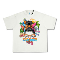 Pistachio summer vibes messy bun Urban Heavy Tee - Zillion Design Studio