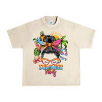 Sandshell summer vibes messy bun Urban Heavy Tee - Zillion Design Studio