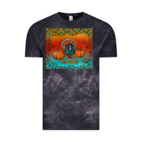 Cloud Black thankful with turkey and pumpkins Vintage Tee - RanaPortraitStore