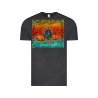 Vintage Black thankful with turkey and pumpkins Vintage Tee - RanaPortraitStore