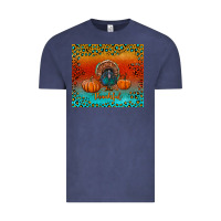Vintage Denim thankful with turkey and pumpkins Vintage Tee - RanaPortraitStore