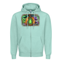 Seafoam halloween gemstone background Zipper Hoodie - JahusDesignShop