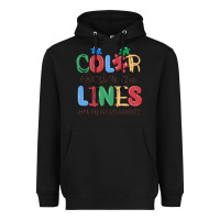 Black color outside the lines autism awareness Heavyweight Hoodie - MaliasSmallBusiness