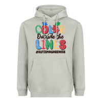 Moon Dust color outside the lines autism awareness Heavyweight Hoodie - MaliasSmallBusiness