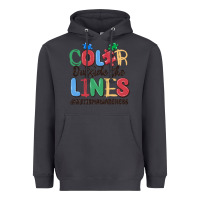 Smoke color outside the lines autism awareness Heavyweight Hoodie - MaliasSmallBusiness
