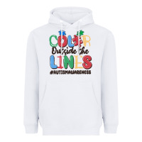 Color Outside The Lines Autism Awareness Heavyweight Hoodie | Teevron