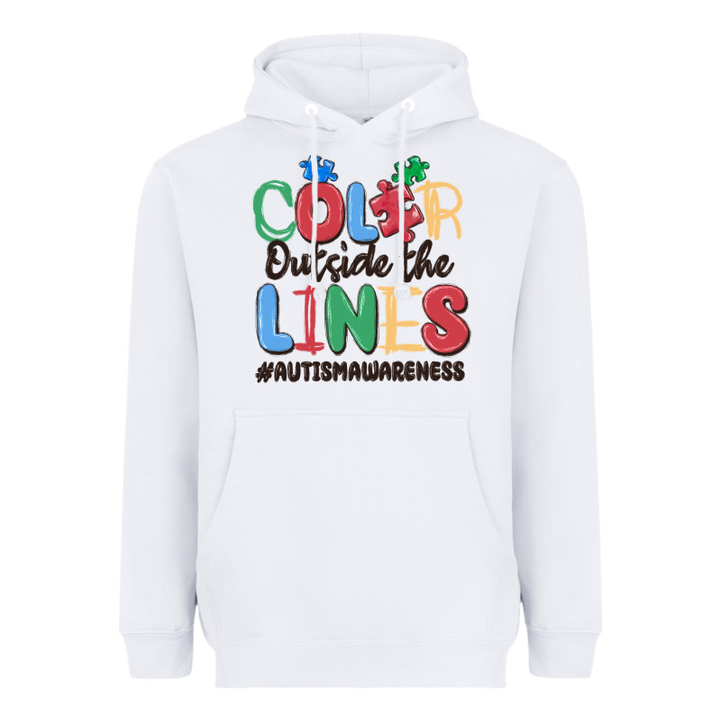 Color Outside The Lines Autism Awareness Heavyweight Hoodie by MaliasSmallBusiness | Teevron