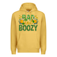 Antique Gold Bad And Boozy St. Patricks Premium Hoodie - BundleAndBundleShop