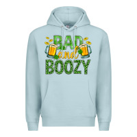 Blue Mist Bad And Boozy St. Patricks Premium Hoodie - BundleAndBundleShop
