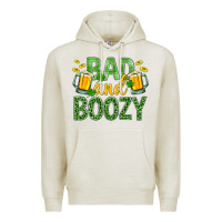 Oatmeal Heather Bad And Boozy St. Patricks Premium Hoodie - BundleAndBundleShop