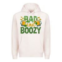 Pale Pink Bad And Boozy St. Patricks Premium Hoodie - BundleAndBundleShop