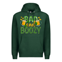 Sports Green Bad And Boozy St. Patricks Premium Hoodie - BundleAndBundleShop