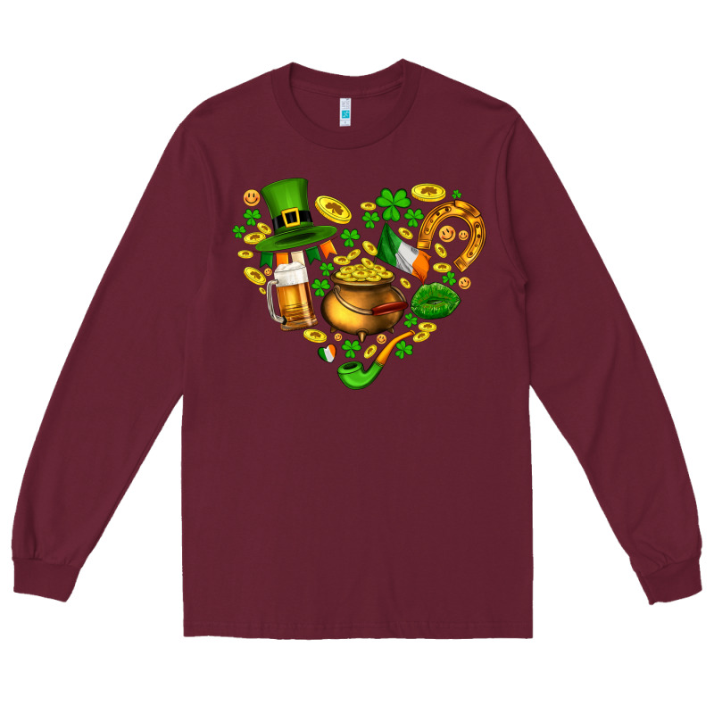 St Patricks Heart Long Sleeve Tee by AdoDesignShop | Teevron