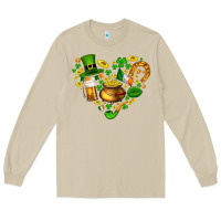 Mushroom St Patricks heart Long Sleeve Tee - AdoDesignShop