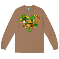Toasted Coconut St Patricks heart Long Sleeve Tee - AdoDesignShop