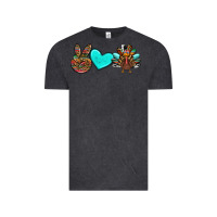 Vintage Black peace love thanksgiving turkey Vintage Tee - RanaPortraitStore