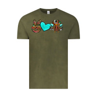 Vintage Olive peace love thanksgiving turkey Vintage Tee - RanaPortraitStore