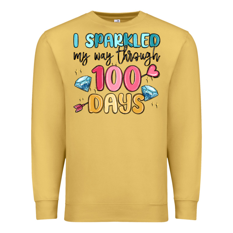 I Sparkled My Way Through 100 Days Premium Sweatshirt by MaliasSmallBusiness | Teevron