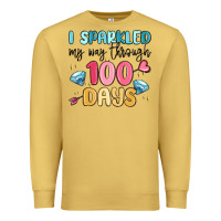 Antique Gold i sparkled my way through 100 days Premium Sweatshirt - MaliasSmallBusiness